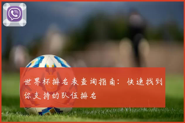 世界杯排名表查询指南:快速找到你支持的队伍排名