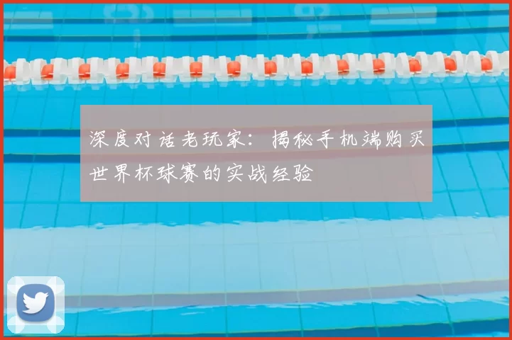 深度对话老玩家:揭秘手机端购买世界杯球赛的实战经验